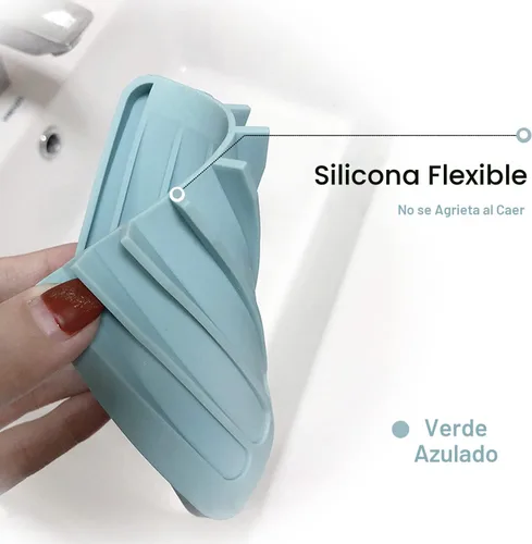 Miniatura 3 de Jaboneras autodrenantes, 3 piezas de silicona para jabón, escurridor de cascada para baño, prolonga la vida del jabón, mantiene las barras de jabón