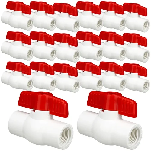 Miniatura 10 de Hiboom SCH40 NPT - 4 válvulas de bola de PVC de 1/2 pulgada, válvula de bola de cierre con mango en T para proyecto de agua, roscada con mango fácil