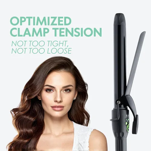 Miniatura 8 de MINT REVAMP - Rizador de barril extra largo de 1 pulgada, peinado más fácil y rápido para cabello largo, rizador de cerámica verdaderamente iónico