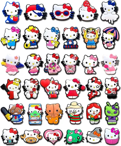 Qnilasom 35 dijes para zapatos de PVC para decoración de pulsera accesorios Kawaii para niñas niños adolescentes adultos recuerdos de fiesta No No