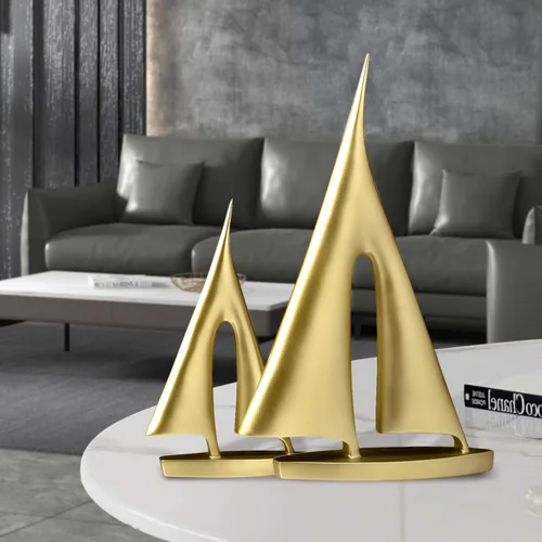 Miniatura 4 de Escultura moderna para decoración del hogar, decoración de velero, estatua abstracta de esculturas y estatuas de arte de resina, regalos de barco