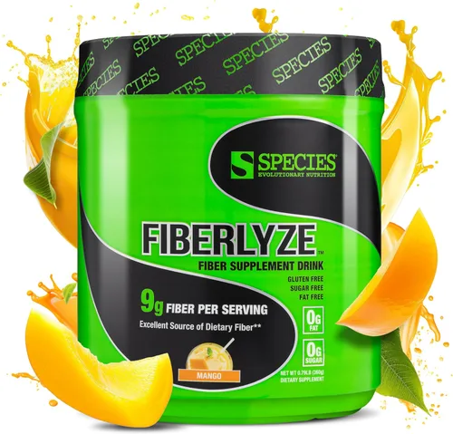 Miniatura 7 de Species Nutrition Suplemento de fibra Fiberlyze, polvo de fibra soluble e insoluble a base de psyllium para colon saludable, funciones digestivas
