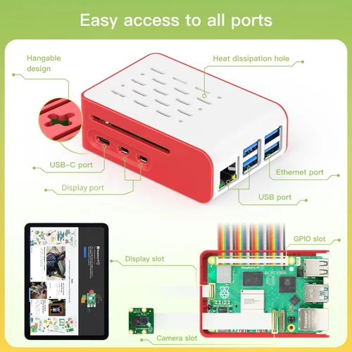 Miniatura 3 de Kit básico de iRasptek para Raspberry Pi 5 RAM 4GB con carcasa Pi 5 y refrigerador activo