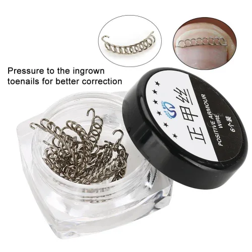 Miniatura 3 de Corrector de uñas pedicura herramienta de cuidado de pies, 12 unids/caja de herramienta de corrección de uñas de los pies, 6 tamaños encarnados