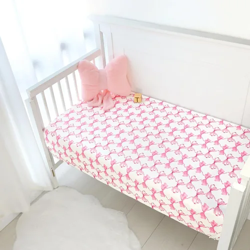 Miniatura 8 de Sábanas para cuna para niñas y niños, sábana bajera ajustable para colchones estándar de cuna y de niño pequeño, ultra suaves y transpirables