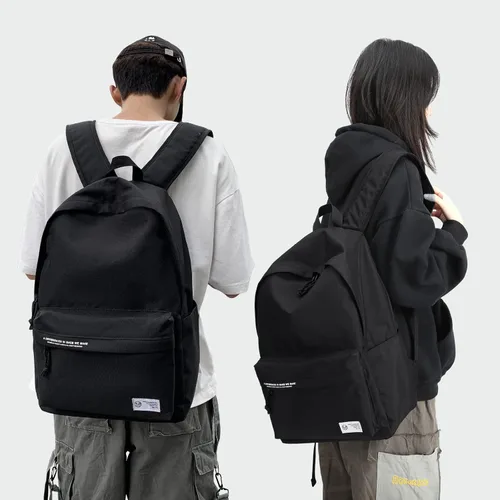 Miniatura 2 de Mochila escolar negra, bonita mochila para la escuela, adolescentes, niños, mochila ligera para mujeres y hombres, Negro, Mochilas Daypack