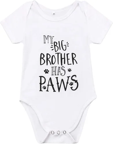Miniatura 25 de Pañalero para bebé recién nacido, con frase en inglés “Got my mind on my momy”, color gris y blanco, talla 0-18M