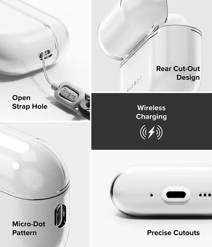 Miniatura 7 de Ringke Funda Air para AirPods Pro 3 [0.05 pulgadas de grosor] sin funda, ligera, delgada, linda funda con mosquetón para mujeres, hombres