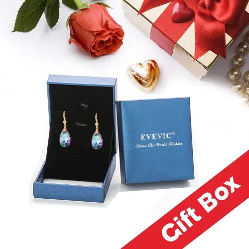 Miniatura 6 de Aretes colgantes de lágrima de cristal austriaco para mujer, chapados en oro de 14 quilates, hipoalergénicos, regalos de joyería para mujeres