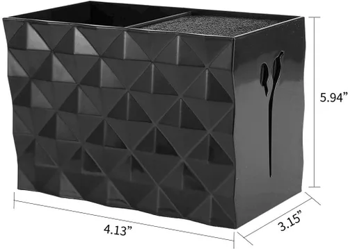 Miniatura 2 de JIAKAI Caja profesional de tijeras de salón para estilista Tijeras Estuche titular Caso. Peines de peluquería Clips Caja de almacenamiento (negro)