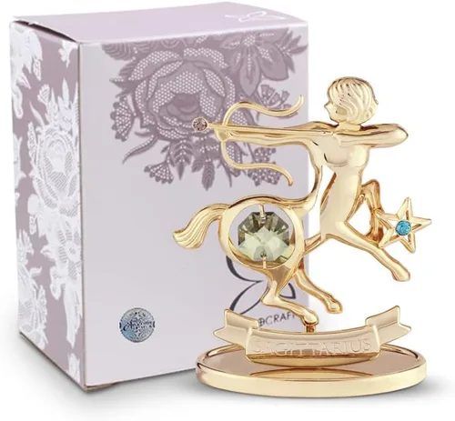 Miniatura 7 de CRYSTOCRAFT Regalo de sagitario, adorno de constelación con cristal austriaco, adorno de cristal de signo del zodiaco, colección de decoración