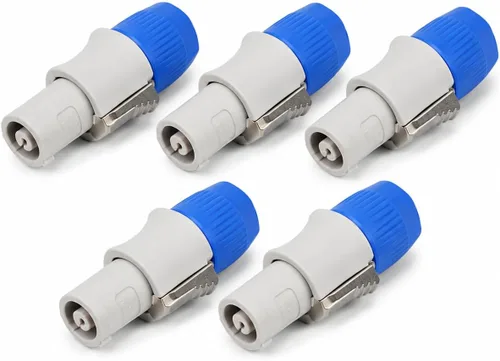 Miniatura 9 de Toronce - Conector macho de 3 pines AC Powercon conector azul/blanco con 14 Awg 1.5 pies PoweCable 20A/250V para pantalla LED de luz de escenario