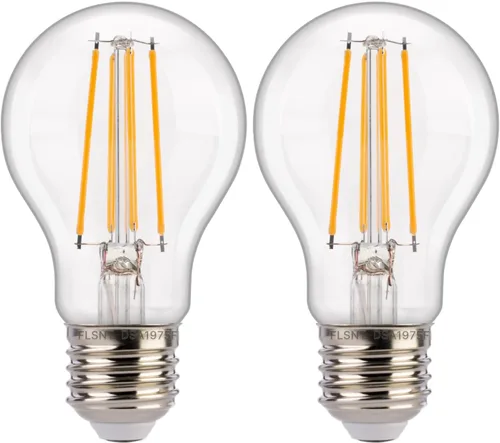 Miniatura 10 de FLSNT Foco Sensor de Atardecer a Amanecer para Exterior A19 LED, 5000K Luz Diurna, 7W (equivalente a 60W), 800LM, Base E26 de Filamento Vintage, 60w