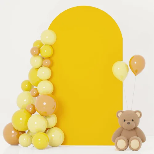 Miniatura 15 de FOTSHARER Cubierta para arco de boda, cubierta de arco de globo beige de 2.6 x 6 pies, cubiertas de fondo de arco de arco de elastano boho Chiara