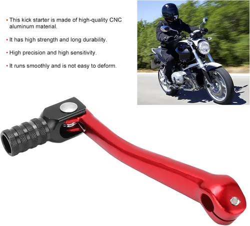 Miniatura 2 de Qiilu Kick Starter - Palanca de arranque para motocicleta, pedal de arranque para motocross, sensible, CNC, aluminio, universal, accesorio para moto