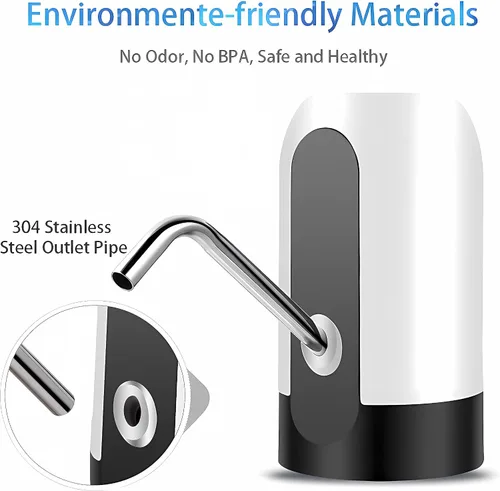 Miniatura 5 de Dispensador de agua para botella de 5 galones, dispensador de agua inalámbrico USB para niños, dispensador de agua portátil de 5 galones