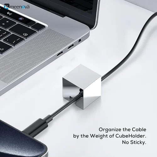 Miniatura 2 de Meenova Organizador de cables de acero inoxidable 304, peso de papel de metal, organizador de cables estético lindo accesorios de escritorio