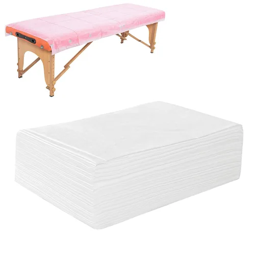 Miniatura 11 de Uralili El juego de 200 sábanas desechables no tejidas para mesa de masaje, incluye 100 piezas de 31 x 71 pulgadas, sábana de masaje suave y fundas