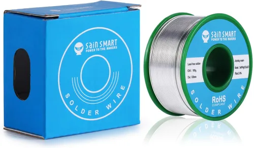 Miniatura 7 de SainSmart Alambre de soldadura sin plomo de 3.53 oz 0.031 in con Rosin2 Sn97 Cu0.7 Ag0.3, soldadura de alambre de estaño para soldadura eléctrica