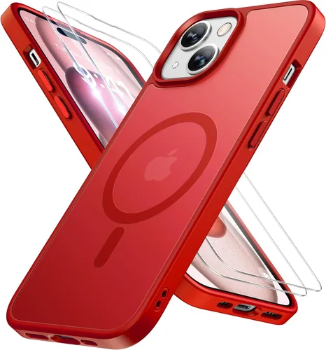 Miniatura 88 de Miracase Funda diseñada para iPhone SE 2022/SE 2020/7/8, funda multicolor de silicona a prueba de golpes (rojo)