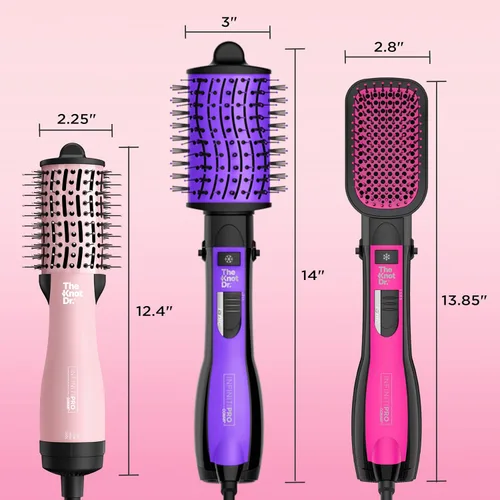 Miniatura 6 de INFINITIPRO BY CONAIR The Knot Dr. Cepillo de secado ovalado todo en uno apto para viajes, secador de pelo y voluminizador, cepillo de aire caliente