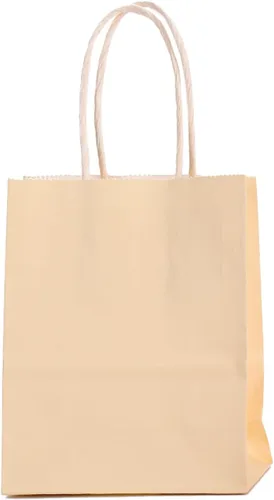 Miniatura 30 de 25 bolsas de regalo pequeñas de papel kraft morado claro, bolsas de regalo moradas con asas para recuerdos de fiesta (8.2 x 6 x 3.1 pulgadas)