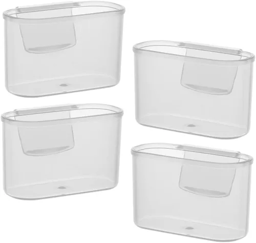 BESTonZON Caja de 4 piezas para refrigerador de puerta lateral, caja de almacenamiento de escritorio, organizador de congelador, mini contenedores