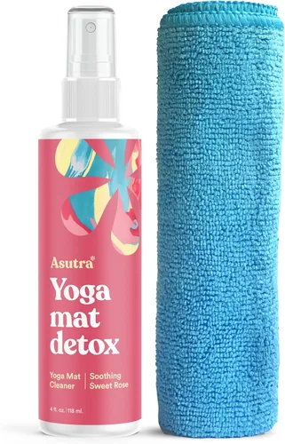 Miniatura 13 de ASUTRA Paquete de spray limpiador para esterillas de yoga (lavanda pacífica), 4 onzas líquidas (paquete de 2), sin residuos resbaladizos, aceites