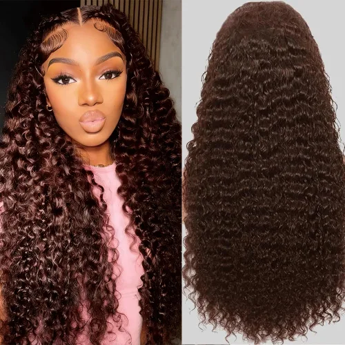 Miniatura 9 de Pelucas de cabello humano ondulado con encaje frontal transparente HD de 13 x 6 pulgadas, densidad 200, pelucas de ondas profundas para mujer