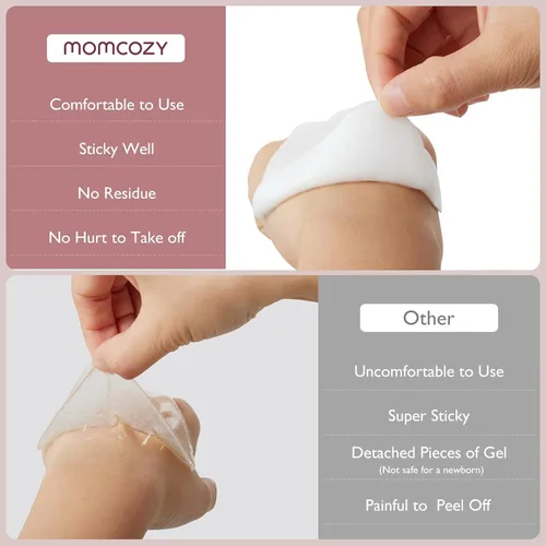 Miniatura 7 de Momcozy Almohadillas de hidrogel para pezones con lanolina calmante, las almohadillas de lactancia de gel Soothies proporcionan un alivio
