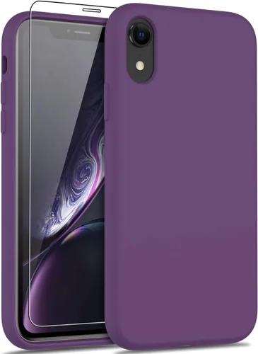 Miniatura 58 de bemal Funda para iPhone 14 Pro con protector de pantalla, silicona líquida de ajuste delgado, forro de microfibra suave, diseñada para mujeres