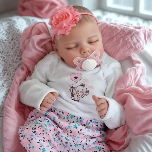 Miniatura 7 de JIZHI Muñecas de bebé Reborn realistas Niña, muñeca de bebé real de cuerpo suave de 17 pulgadas, muñeca de silicona de vinilo realista de cuerpo