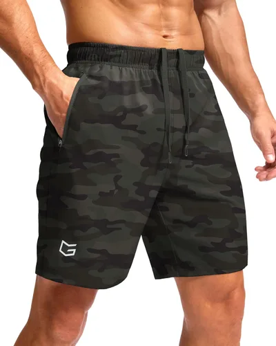 Miniatura 36 de G Gradual Pantalones cortos deportivos para correr para hombre con bolsillos con cremallera, de secado rápido, de 7 pulgadas, 5 pulgadas, 9