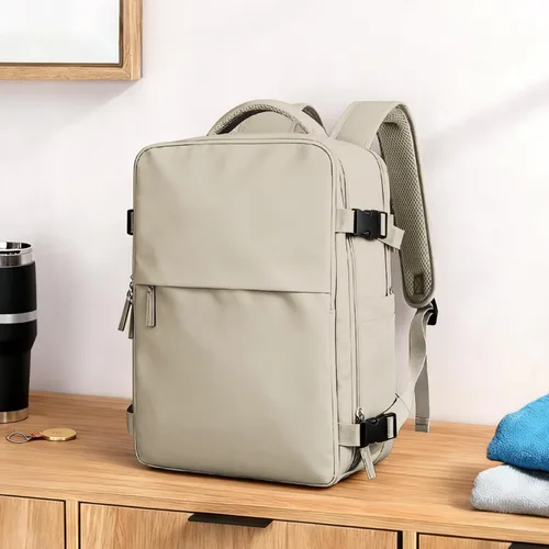 Miniatura 2 de coowoz Mochila de mano para mujeres y hombres, mochila de viaje aprobada por aerolíneas, mochila deportiva para laptop, B- Caqui, Grande, Mochila