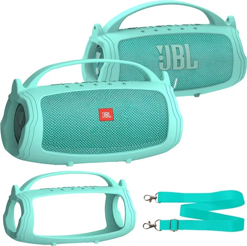 Funda de silicona compatible con altavoz Bluetooth portátil JBL Charge 4/5, funda suave para altavoces Bluetooth JBL Charge 4/5 (funda verde Verde