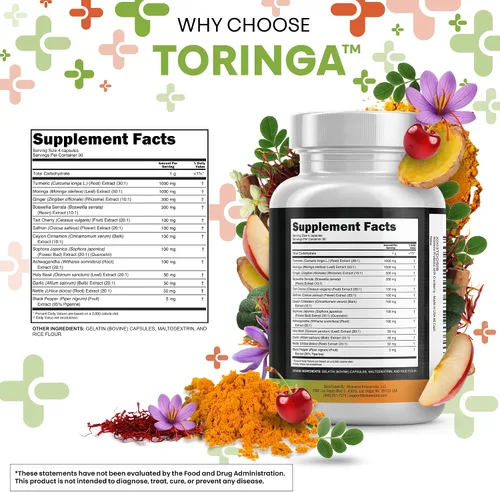 Miniatura 5 de Suplemento de Cúrcuma y Moringa de Clean Nutraceuticals Jengibre, Boswellia, Azafrán - Suplemento para Mujeres y Hombres con Canela de Ceilán