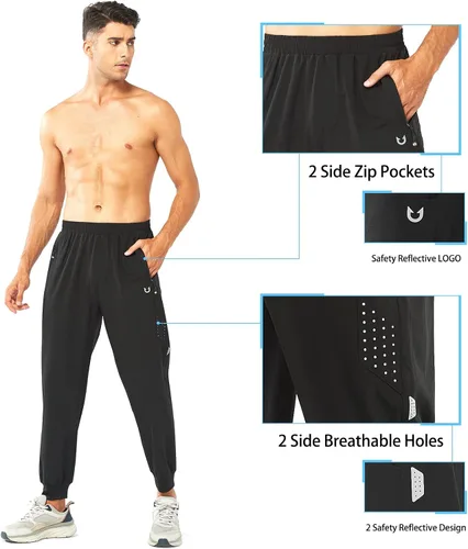 Miniatura 3 de NORTHYARD Pantalones deportivos para correr para hombre, ligeros, de secado rápido, para gimnasio, deportes activos, entrenamiento en pista