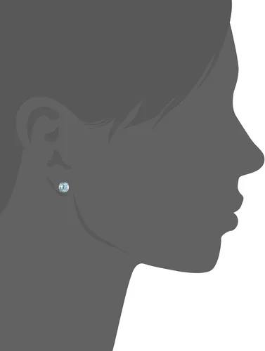 Miniatura 2 de Tienda Collection 10k Gold Round Birthstone Stud Earrings for Women