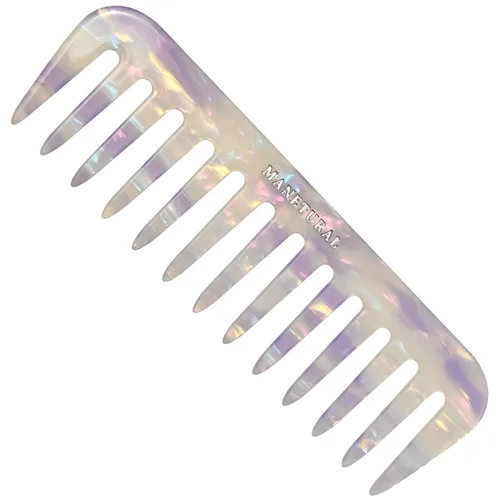 Miniatura 9 de Peine de dientes anchos S1, ligero, apto para viajes y diseño elegante para cabello sin enredos (azul rosa)
