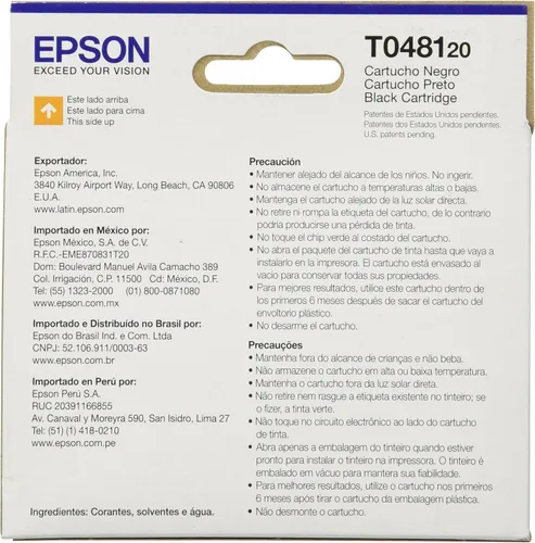 Miniatura 2 de Epson T048 48, cartucho para impresora de chorro de tinta, Negro