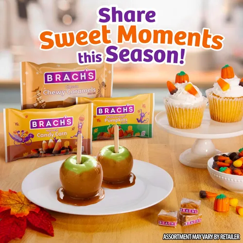 Miniatura 7 de Brach's Mellowcreme - Caramelo de hojas de otoño, caramelo de Halloween, bolsa de 8 onzas