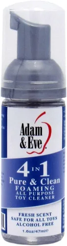Adam & Eve Limpiador de juguetes sexuales, 4 en 1 limpiador de juguetes para adultos, espuma pura y limpia, espray de pulverización de acción rápida