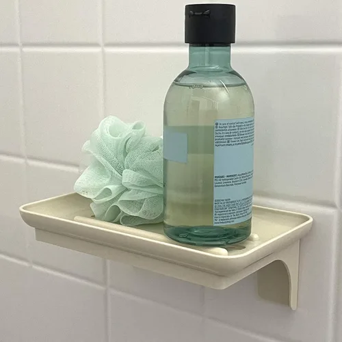 Miniatura 2 de Wonder Shelf - Estante pequeño autoadhesivo de plástico para pared de baño, se adapta sobre el soporte de papel higiénico, diseñado para teléfonos