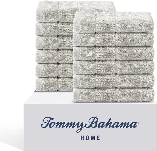 Miniatura 22 de Tommy Bahama - Toallas de baño, 100% algodón suave y absorbente, resistentes a la decoloración y a la decoloración, toallas de baño de peso medio