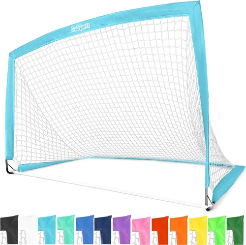 Miniatura 19 de GoSports - Arcos de fútbol portátiles para niños, 13 opciones de color, elige 4 x 3 pies o 6 x 4 pies, redes desplegables de tono de equipo para Rojo