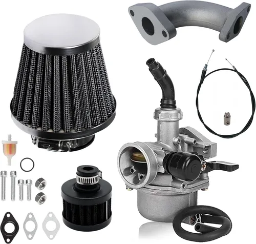 Etapa 2 Kit colector curvo de carreras de rendimiento deslizante tubo de admisión Carb para Lifan 79cc 105cc Motor, Phatmoto Gas Bike, Monster Mega