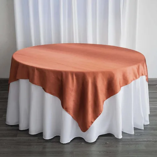 Miniatura 36 de Efavormart Paquete de 5 Sobremanteles Cuadrados de Satén de 60" para Decoraciones de Mesa de Bodas, Catering y Fiestas, Cubierta de Mantel Negro