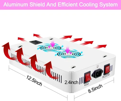 Miniatura 3 de NAILGIRLS Luz LED de crecimiento, lámpara de cultivo de 600 W para plantas de interior de espectro completo con higrómetro de temperatura de cadena
