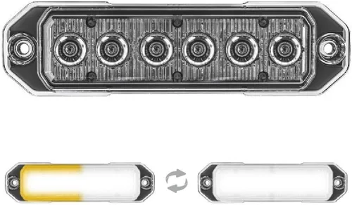 Miniatura 16 de Super Take Down Z-6 TIR LED de montaje en superficie estroboscópica de emergencia y luces de trabajo/TD de advertencia - Luz de rejilla de policía