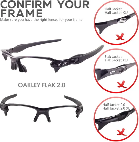 Miniatura 5 de Walleva Lentes de repuesto para gafas de sol Oakley Flak 2.0 Múltiples opciones disponibles